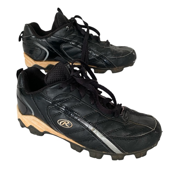 Rawlings Other - Rawlings Baseball Cleats Lace Up Black Boys Size 5